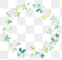 PNG Lucky clover circle border pattern wreath white background. AI generated Image by rawpixel.