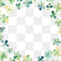 PNG Lucky clover circle border pattern backgrounds plant. AI generated Image by rawpixel.