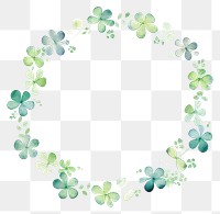 PNG Lucky clover circle border pattern white background dishware. AI generated Image by rawpixel.