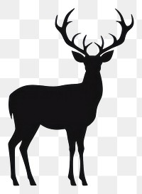 PNG  Black Deer Silhouette silhouette wildlife animal. AI generated Image by rawpixel.