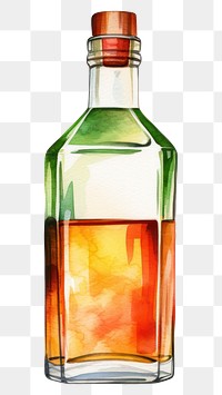 PNG  Alcohol bottle drink white background. AI generated Image by rawpixel.