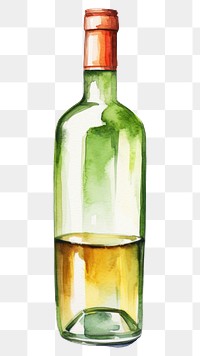 PNG  Alcohol bottle glass drink. AI generated Image by rawpixel.