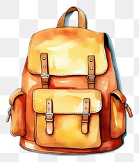 PNG Back to school backpack bag white background.