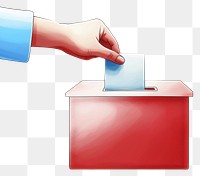PNG  Vote paper hand red. AI generated Image by rawpixel.