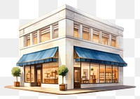 PNG  Store architecture building city. AI generated Image by rawpixel.