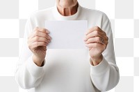 PNG  Woman hands holding paper with copy space adult photo photography. AI generated Image by rawpixel.