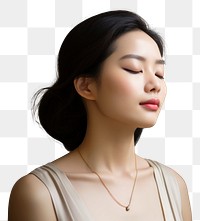 PNG  Healthy Mind necklace portrait jewelry. AI generated Image by rawpixel.