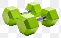 PNG Green classic dumbbells sports green gym. AI generated Image by rawpixel.