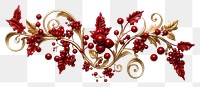 PNG Christmas cranberry jewelry pattern.