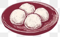 PNG Red bean mochi food confectionery freshness.