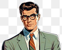 PNG  Bussiness man portrait glasses adult. AI generated Image by rawpixel.