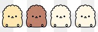 PNG Puppies in a row cute pomeranian cartoon. AI generated Image by rawpixel.