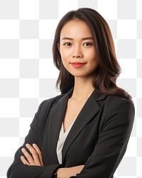 PNG Asian woman lawyer portrait adult white background.