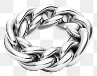 PNG C letter shape Chrome material jewelry silver ring.