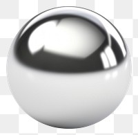 PNG Round shape Chrome material sphere white background accessories.