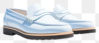 PNG Blank white basic loafers with penny strap shoes footwear blue sky.