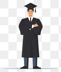 PNG Graduated lawyer flat illustration graduation student intelligence.