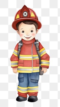 PNG Kid wearing firefighter outfit hardhat helmet cute. AI generated Image by rawpixel.