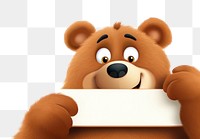 PNG Bear cartoon toy white background. AI generated Image by rawpixel.
