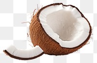 PNG Coconut white white background freshness.