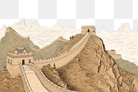 PNG  Toile wallpaper of the great wall of china landscape architecture building.