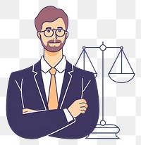 PNG Lawyer flat illustration adult art businesswear.