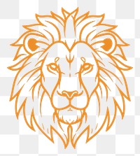 PNG Lion head mammal logo creativity.