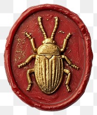 PNG  Seal Wax Stamp a bug white background representation accessories.