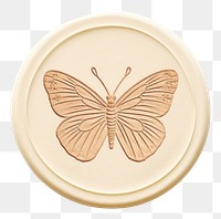 PNG  Seal Wax Stamp a butterfly shape white background accessories.