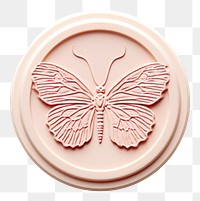 PNG  Seal Wax Stamp a butterfly white background confectionery accessories.