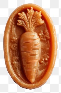 PNG  Seal Wax Stamp a carrot food white background accessories.