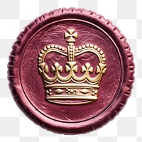 PNG  Seal Wax Stamp a crown jewelry locket badge.