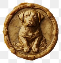 PNG  Seal Wax Stamp a dog animal mammal bronze.