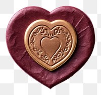 PNG  Seal Wax Stamp a heart jewelry locket white background.