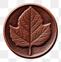 PNG  Seal Wax Stamp a leaf craft plant white background.