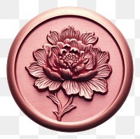 PNG  Seal Wax Stamp a peony white background accessories creativity.