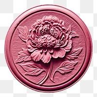 PNG  Seal Wax Stamp a peony craft white background accessories