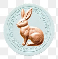 PNG  Seal Wax Stamp a rabbit mammal animal rodent.