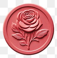 PNG  Seal Wax Stamp a rose shape white background creativity.