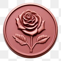PNG  Seal Wax Stamp a rose white background representation creativity.