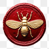PNG  Seal Wax Stamp an insect animal locket badge.