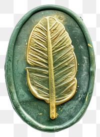 PNG  Seal Wax Stamp banana leaf jewelry plant green.
