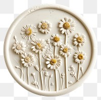 PNG  Seal Wax Stamp daisy field flower plant art