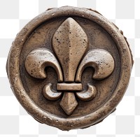 PNG  Seal Wax Stamp fleur de lis bronze representation accessories.