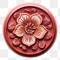 PNG  Seal Wax Stamp japanese imperial flower white background accessories creativity.