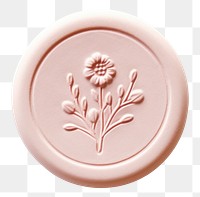 PNG  Seal Wax Stamp flower plant white background.