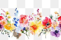 PNG Flowers backgrounds painting pattern.