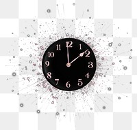 PNG  Clock night black background illuminated. AI generated Image by rawpixel.