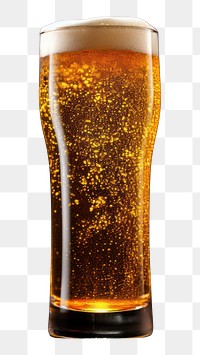 PNG  Glass of beer drink lager black background. AI generated Image by rawpixel.