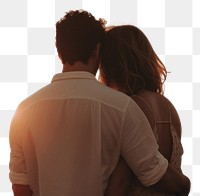 PNG  Anniversary outdoors kissing sunset. AI generated Image by rawpixel.